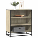vidaXL Dressoir 68x35x76 cm bewerkt hout en metaal zwart