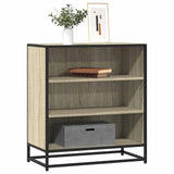 vidaXL Dressoir 68x35x76 cm bewerkt hout en metaal zwart