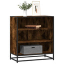 vidaXL Dressoir 68x35x76 cm bewerkt hout en metaal zwart