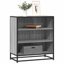 vidaXL Dressoir 68x35x76 cm bewerkt hout en metaal zwart