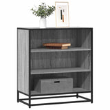 vidaXL Dressoir 68x35x76 cm bewerkt hout en metaal zwart