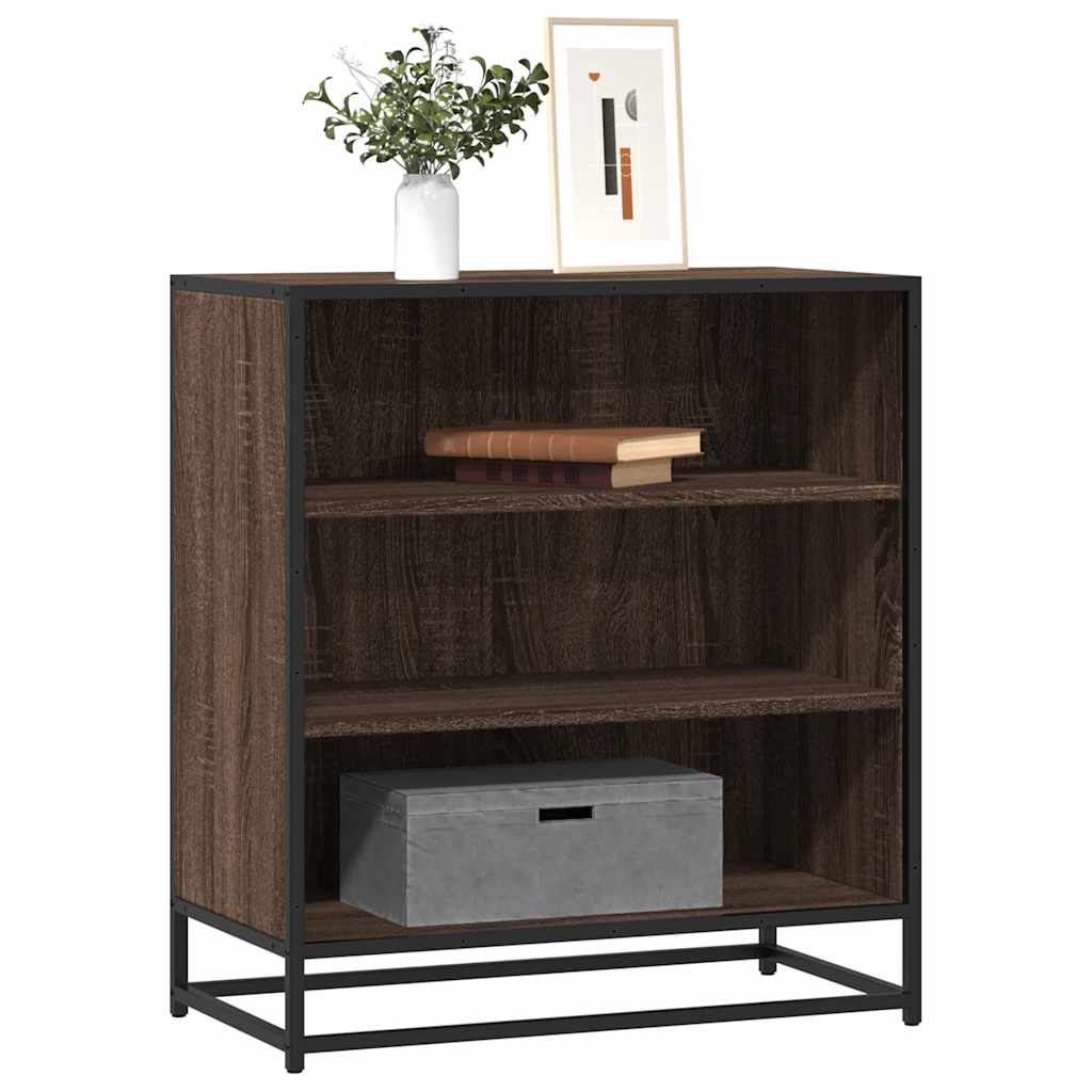 vidaXL Dressoir 68x35x76 cm bewerkt hout en metaal zwart