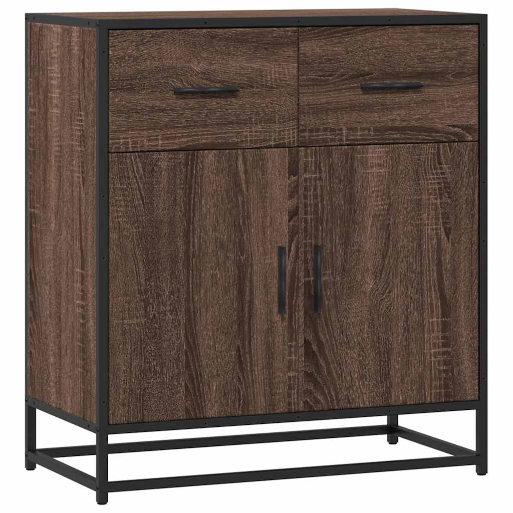 vidaXL Dressoir 68x35x76 cm bewerkt hout bruin eikenkleur