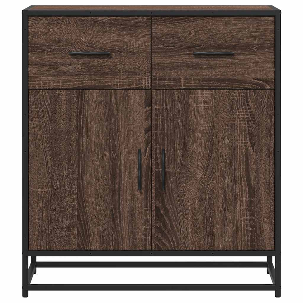 vidaXL Dressoir 68x35x76 cm bewerkt hout bruin eikenkleur