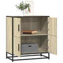 vidaXL Dressoir 68x35x76 cm bewerkt hout zwart