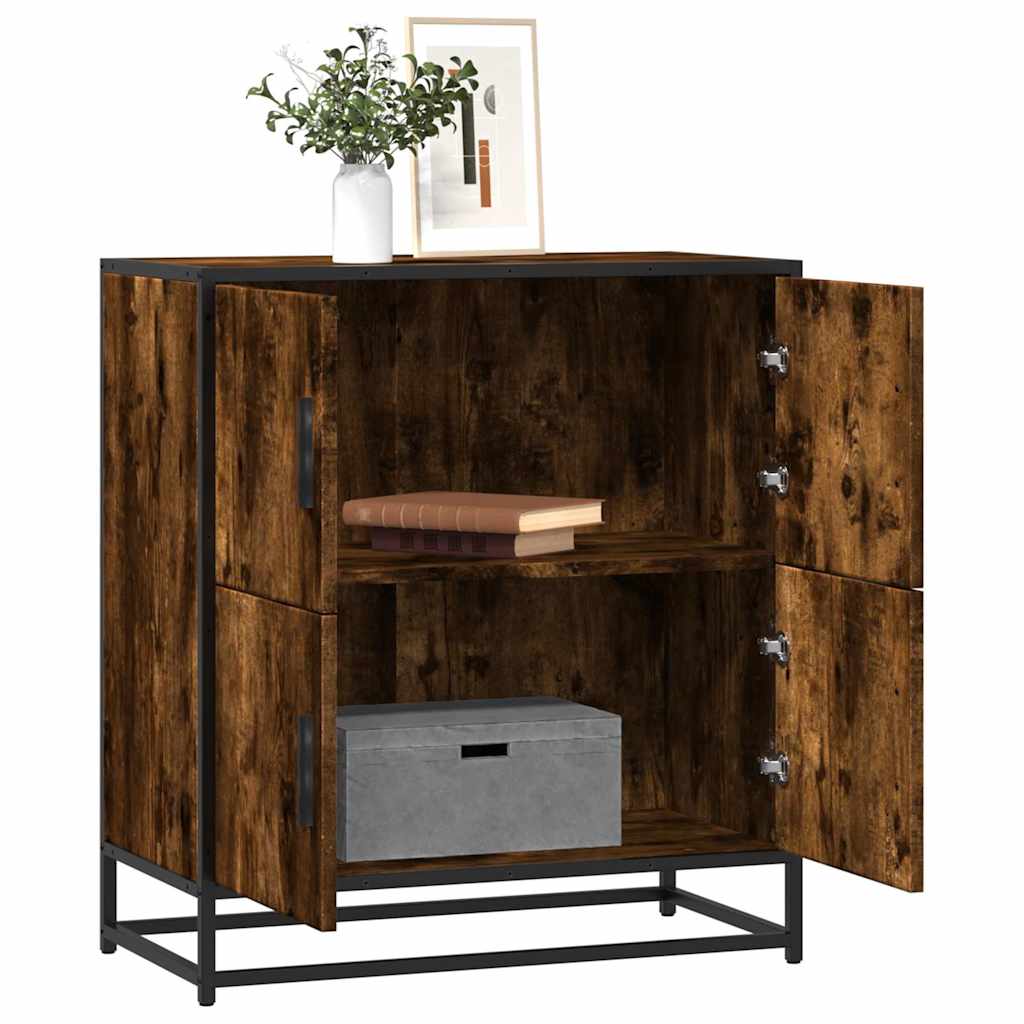 vidaXL Dressoir 68x35x76 cm bewerkt hout zwart