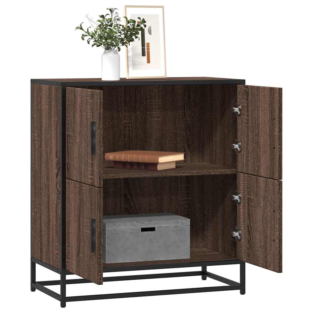 vidaXL Dressoir 68x35x76 cm bewerkt hout zwart