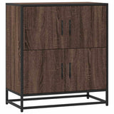 vidaXL Dressoir 68x35x76 cm bewerkt hout zwart
