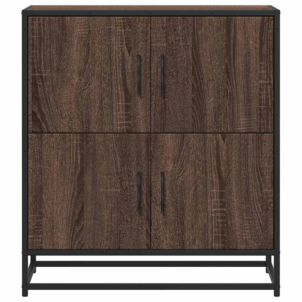 vidaXL Dressoir 68x35x76 cm bewerkt hout zwart