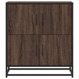 vidaXL Dressoir 68x35x76 cm bewerkt hout zwart