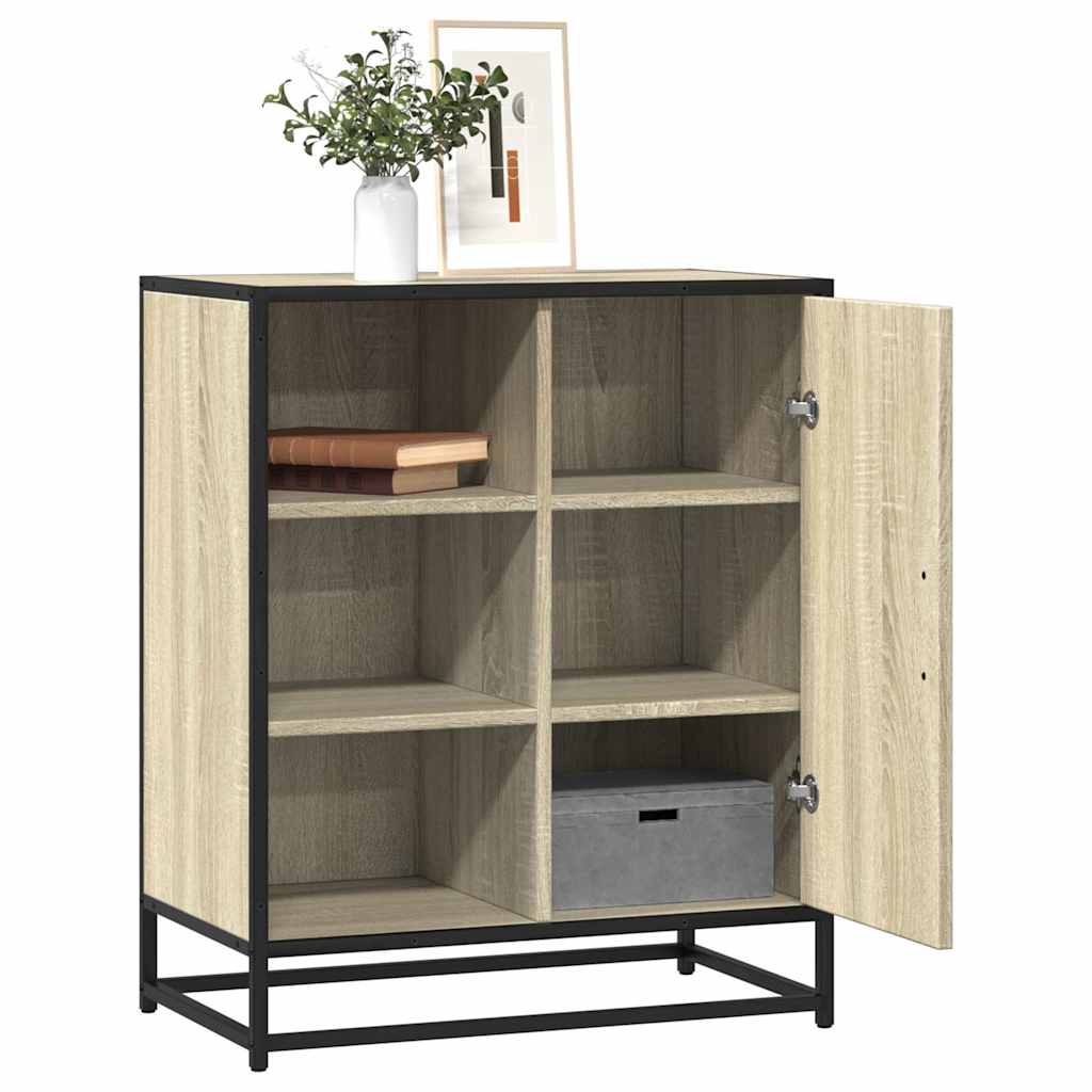 vidaXL Dressoir 62x35x76 cm bewerkt hout zwart