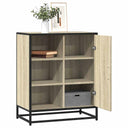 vidaXL Dressoir 62x35x76 cm bewerkt hout zwart