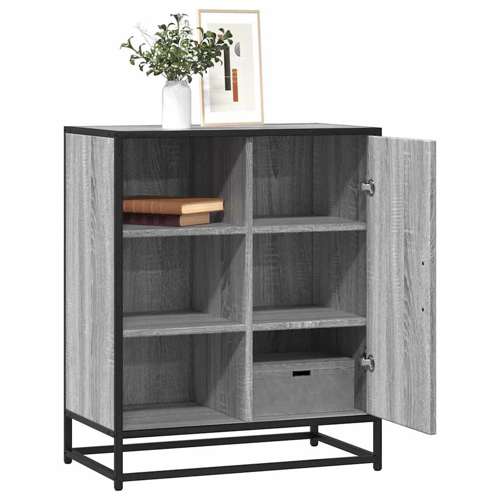 vidaXL Dressoir 62x35x76 cm bewerkt hout zwart