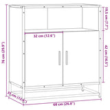 vidaXL Dressoir 68x35x76 cm bewerkt hout sonoma eikenkleurig