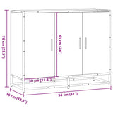 vidaXL Dressoir 94x35x76 cm bewerkt hout zwart