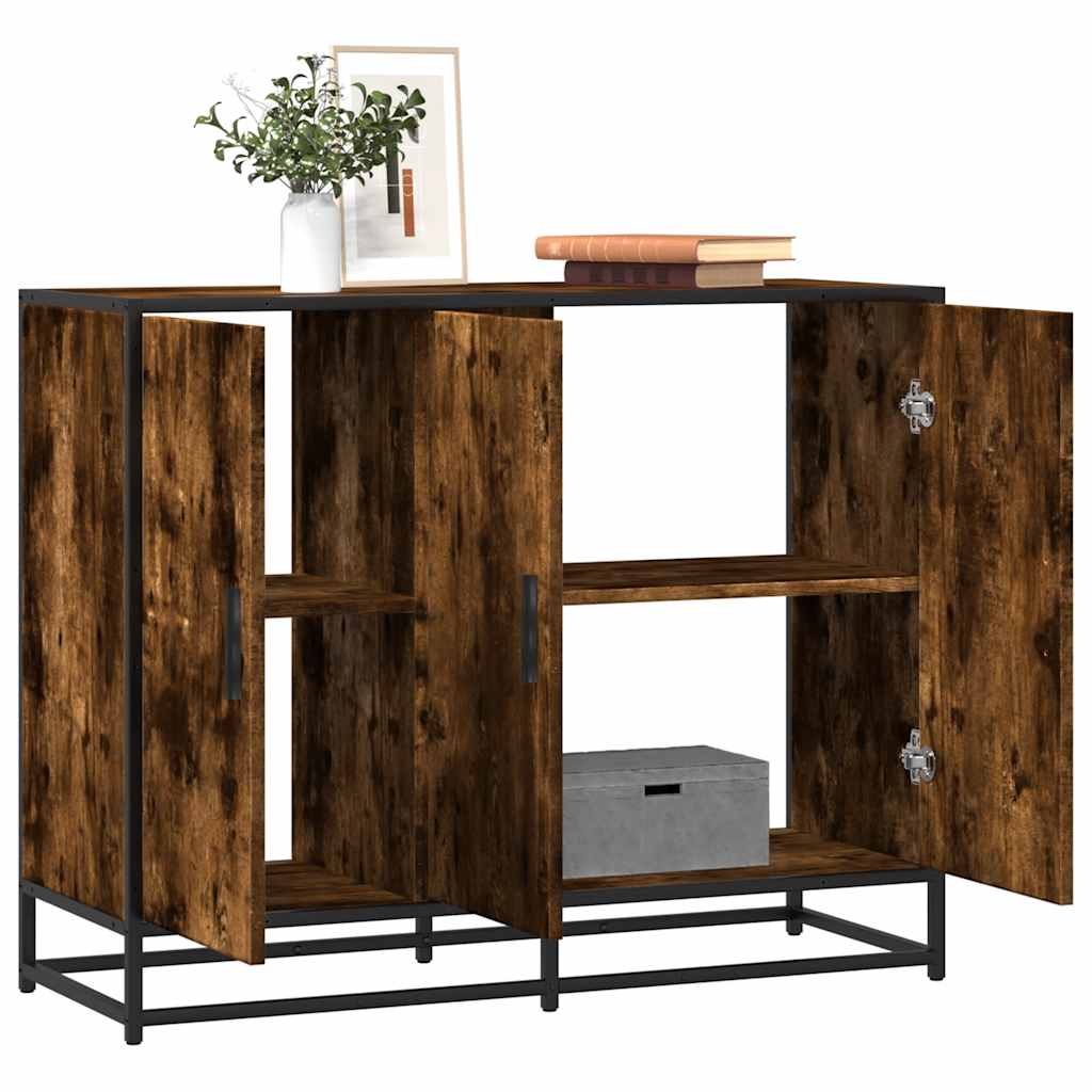 vidaXL Dressoir 94x35x76 cm bewerkt hout zwart