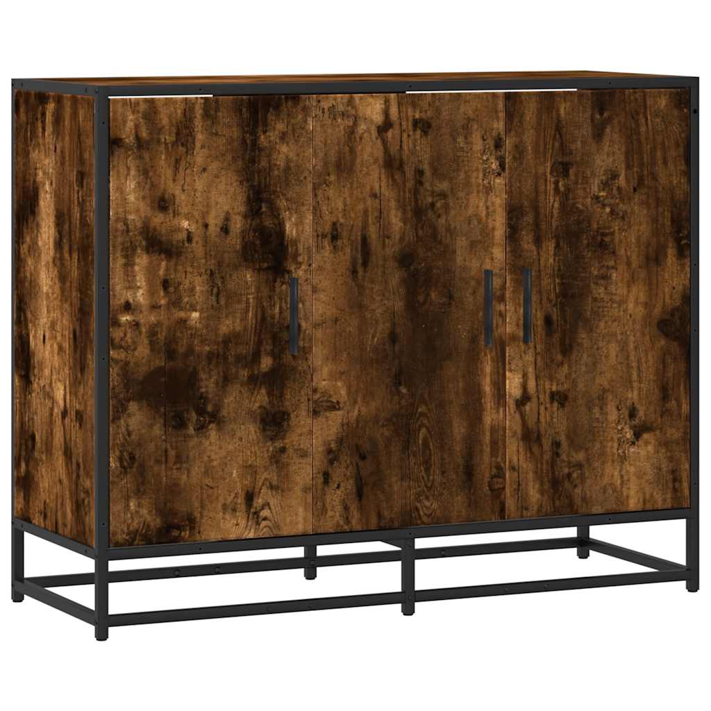 vidaXL Dressoir 94x35x76 cm bewerkt hout zwart