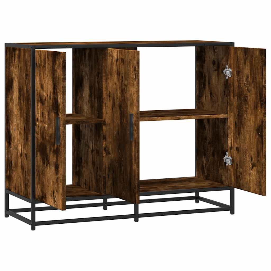 vidaXL Dressoir 94x35x76 cm bewerkt hout zwart