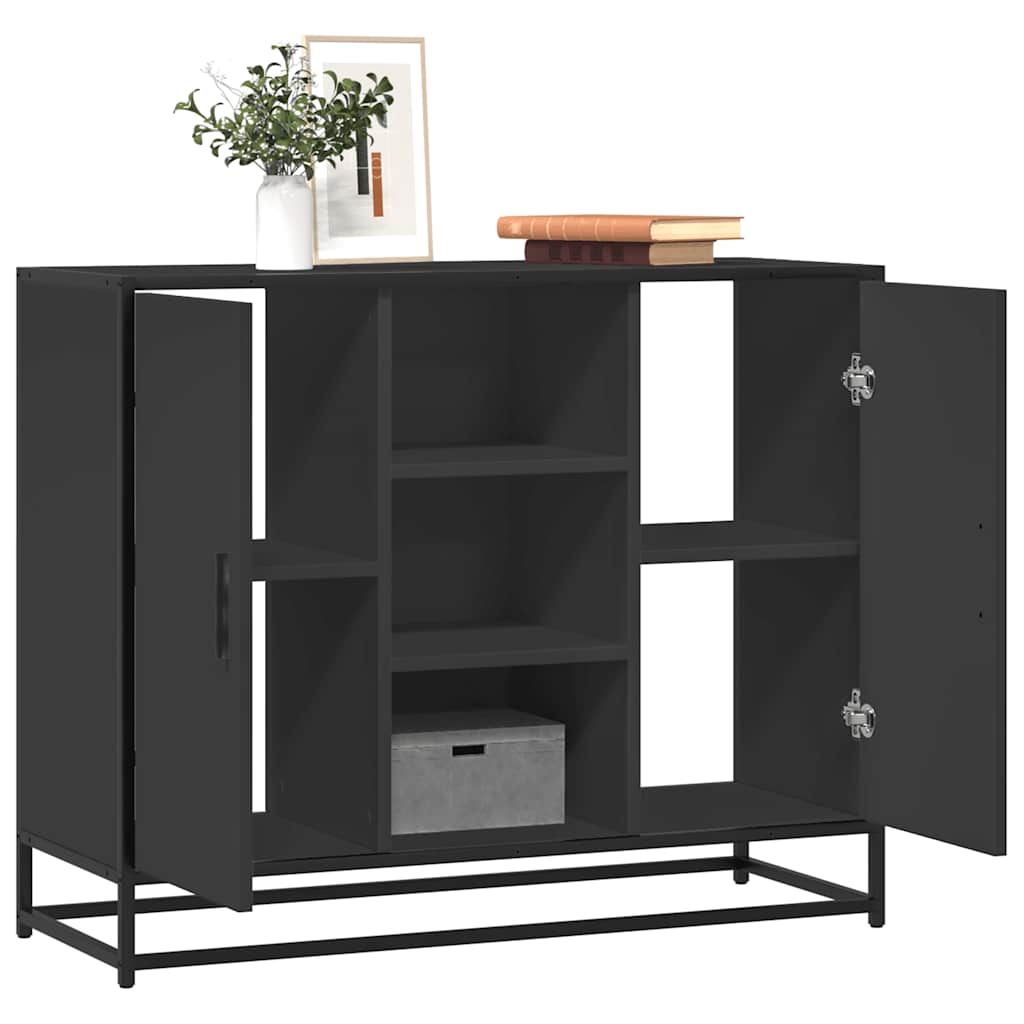 vidaXL Sideboard 92x35x76 cm engineered wood black
