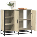 vidaXL Dressoir 92x35x76 cm bewerkt hout zwart