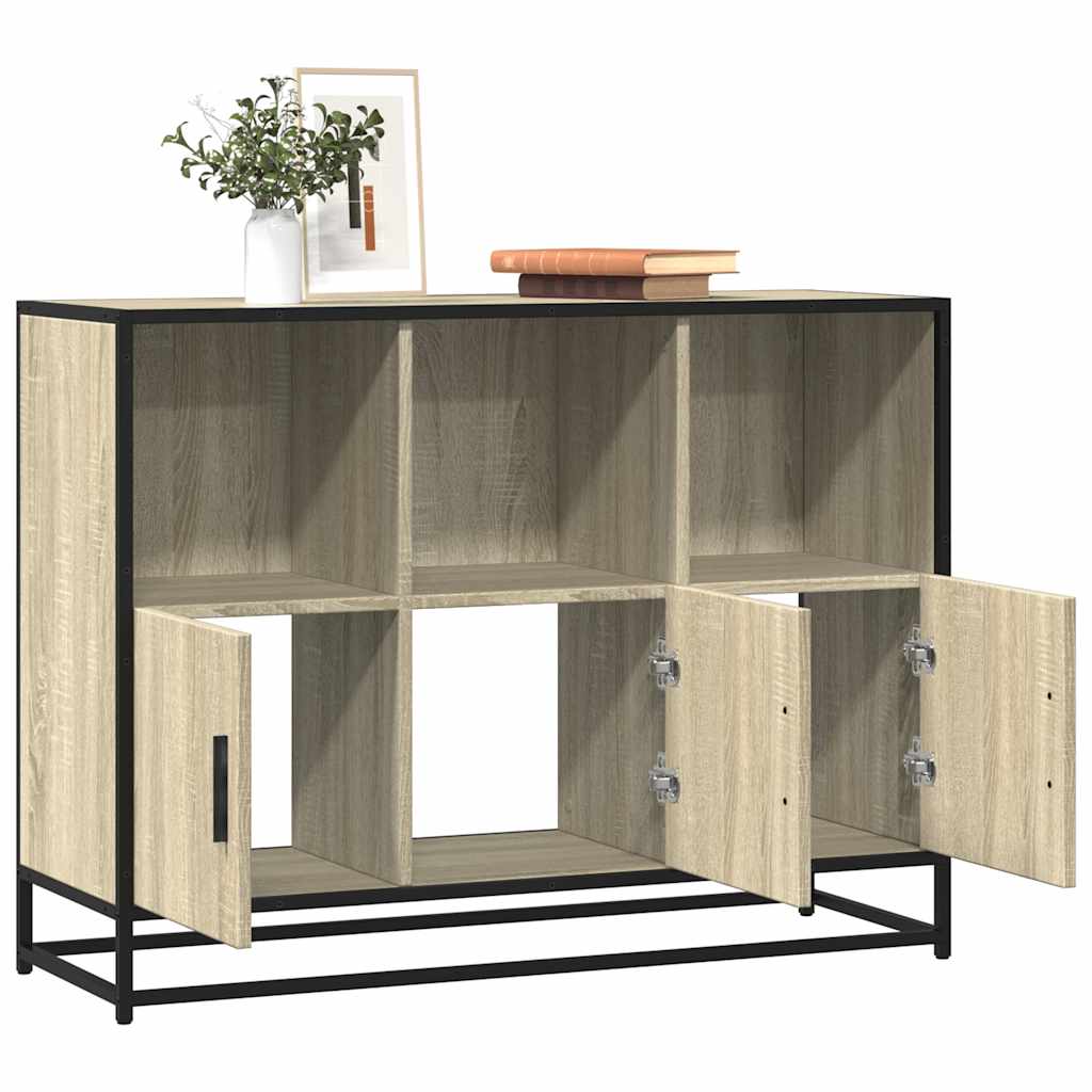 vidaXL Dressoir 100x35x76 cm bewerkt hout zwart