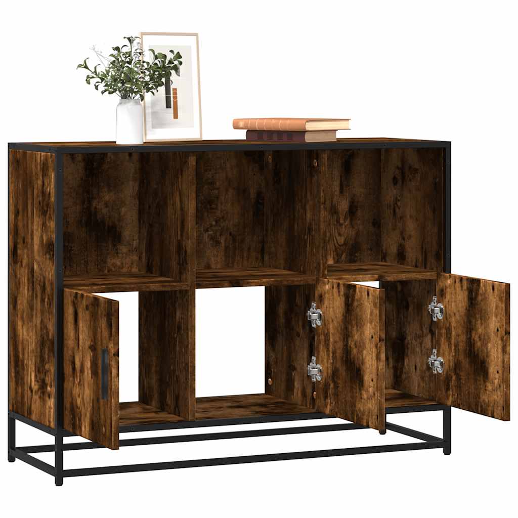 vidaXL Dressoir 100x35x76 cm bewerkt hout zwart