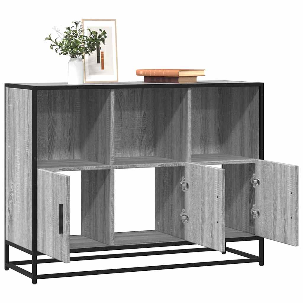 vidaXL Dressoir 100x35x76 cm bewerkt hout zwart