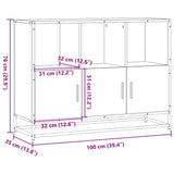 vidaXL Dressoir 100x35x76 cm bewerkt hout zwart