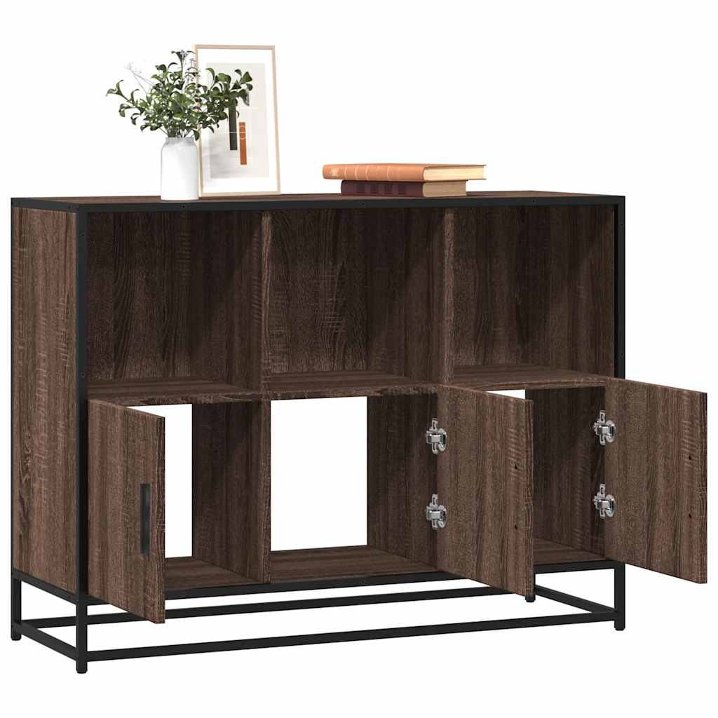 vidaXL Dressoir 100x35x76 cm bewerkt hout zwart