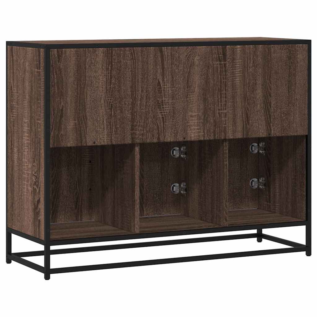 vidaXL Dressoir 100x35x76 cm bewerkt hout zwart