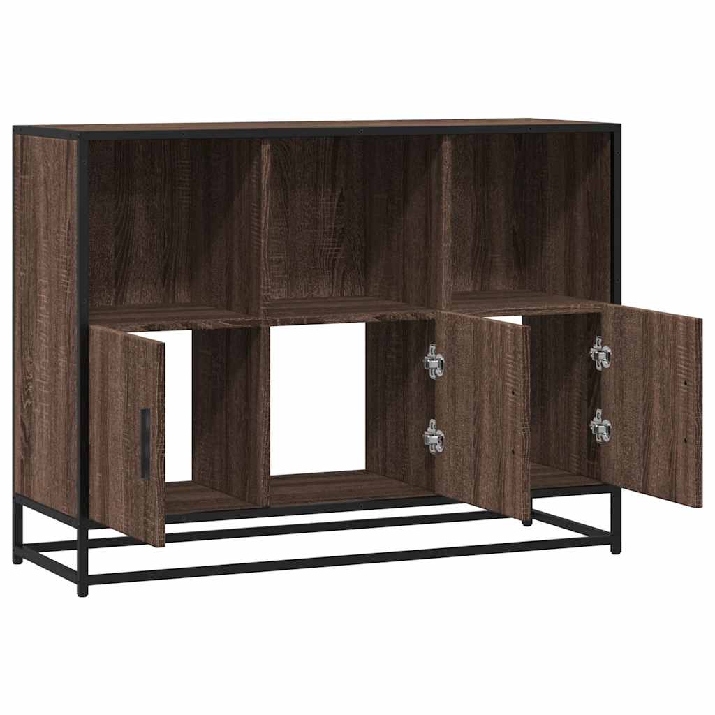 vidaXL Dressoir 100x35x76 cm bewerkt hout zwart