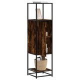 vidaXL Tall cabinet 35.5x35x139 cm engineered wood and metal black