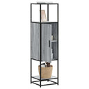 vidaXL Tall cabinet 35.5x35x139 cm engineered wood and metal black