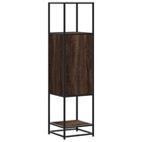 vidaXL Tall cabinet 35.5x35x139 cm engineered wood and metal black