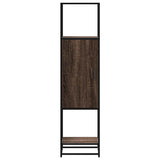 vidaXL Tall cabinet 35.5x35x139 cm engineered wood and metal black