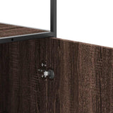 vidaXL Tall cabinet 35.5x35x139 cm engineered wood and metal black
