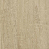 vidaXL Hoge kast 68x35x139 cm bewerkt hout en metaal sonoma eikenkleur
