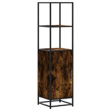 vidaXL Hoge kast 35,5x35x139 cm bewerkt hout en metaal sonoma eiken