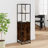 vidaXL Hoge kast 35,5x35x139 cm bewerkt hout en metaal sonoma eiken
