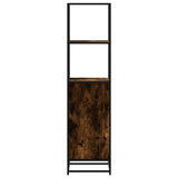 vidaXL Hoge kast 35,5x35x139 cm bewerkt hout en metaal sonoma eiken