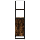 vidaXL Hoge kast 35,5x35x139 cm bewerkt hout en metaal sonoma eiken