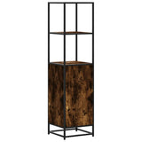 vidaXL Hoge kast 35,5x35x139 cm bewerkt hout en metaal sonoma eiken