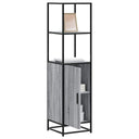 vidaXL Hoge kast 35,5x35x139 cm bewerkt hout en metaal sonoma eiken