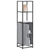 vidaXL Hoge kast 35,5x35x139 cm bewerkt hout en metaal sonoma eiken