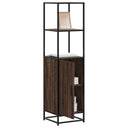 vidaXL Hoge kast 35,5x35x139 cm bewerkt hout en metaal sonoma eiken