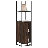 vidaXL Hoge kast 35,5x35x139 cm bewerkt hout en metaal sonoma eiken