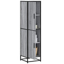 vidaXL Tall cabinet 35.5x35x139 cm engineered wood and metal grey Sonoma