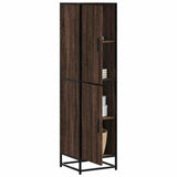vidaXL Tall cabinet 35.5x35x139 cm engineered wood and metal grey Sonoma