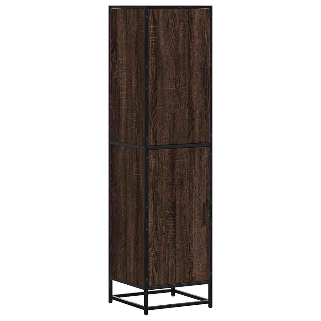 vidaXL Tall cabinet 35.5x35x139 cm engineered wood and metal grey Sonoma