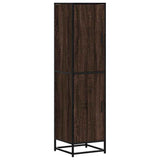 vidaXL Tall cabinet 35.5x35x139 cm engineered wood and metal grey Sonoma